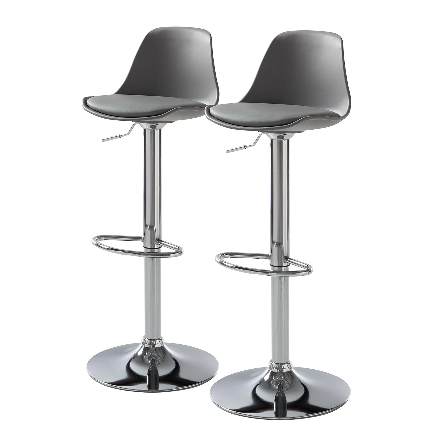 Fredriks Chaises de bar Batya (lot de 2) - Gris 1 Fredriks Chaises de bar Batya (lot de 2) - Gris