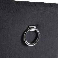 Maison Belfort Chaise de bar Nola - Tissu - Chêne massif - Gris foncé / Chêne foncé -Commodes enfant Soldes 1000008130 210126 14505000007 DETAILS P000000001000008130