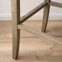 Maison Belfort Chaise de bar Nola - Tissu - Chêne massif - Gris foncé / Chêne foncé -Commodes enfant Soldes 1000008130 210301 11225600006 DETAILS P000000001000008130