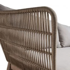 Ars manufacti Canapé de jardin Bellano (3 places) - Acacia massif / Tissu mélangé - Beige -Commodes enfant Soldes 1000054546 180813 12544064 GALLERYIMAGES P000000001000054546