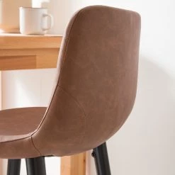 Ars manufacti Chaises de bar Pohang (lot de 2) - Imitation cuir / Métal - Marron / noir 16 Ars manufacti Chaises de bar Pohang (lot de 2) - Imitation cuir / Métal - Marron / noir -Commodes enfant Soldes 1000114116 180927 17554915 GALLERYIMAGES P000000001000114116