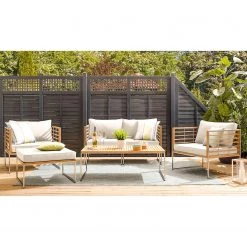 Studio Copenhagen Fauteuil de jardin Teakline Exklusiv - Tissu / Teck massif -Commodes enfant Soldes 1000117387 180713 17143501 MOOD GALLERYIMAGES P000000001000117387 mood