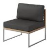 Studio Copenhagen Fauteuil lounge Teakline Exklusiv - Tissu / Teck massif