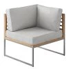 Studio Copenhagen Fauteuil d'angle lounge Teakline Exklusi - Tissu / Teck massif