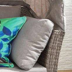 Jardi Ensemble lounge Le Vaux (5 éléments) - Tissu / Polyrotin - Beige / Marron gris -Commodes enfant Soldes 1000118214 180606 11531607 GALLERYIMAGES P000000001000118214