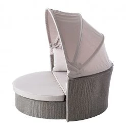 Salon de jardin modulable Soller - Tissu / Polyrotin - Gris clair / Gris -Commodes enfant Soldes 1000118226 060 GALLERYIMAGES P000000001000118226