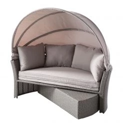 Salon de jardin modulable Soller - Tissu / Polyrotin - Gris clair / Gris -Commodes enfant Soldes 1000118226 100 GALLERYIMAGES P000000001000118226