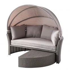 Salon de jardin modulable Soller - Tissu / Polyrotin - Gris clair / Gris -Commodes enfant Soldes 1000118226 120 GALLERYIMAGES P000000001000118226