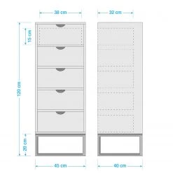 Ars manufacti Commode Pailo II - Manguier massif / Métal - Manguier / Bleu -Commodes enfant Soldes 1000124019 180720 11015907 GALLERYIMAGES P000000001000124019