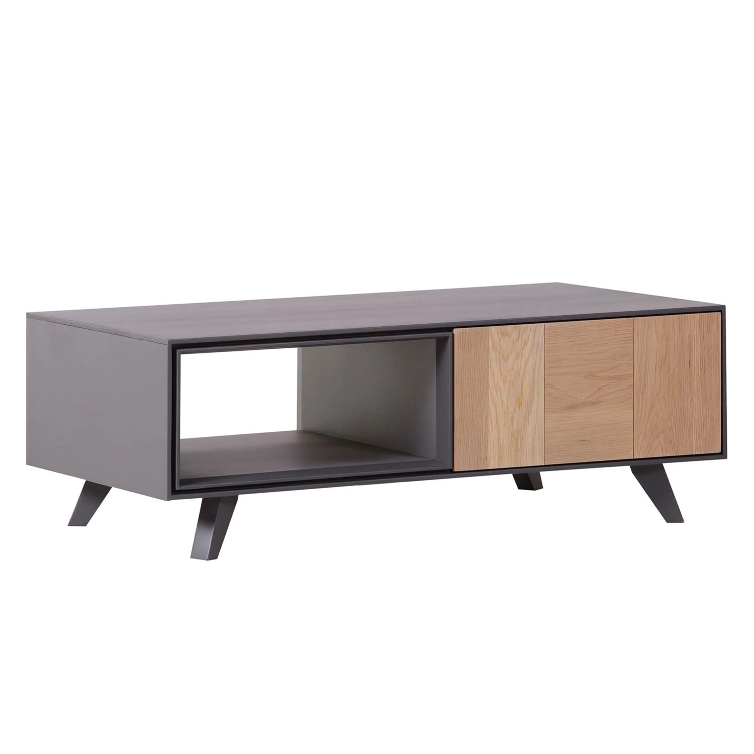 Norrwood Table basse Colfax - Partiellement en chêne massif - chêne / Gris 1 Norrwood Table basse Colfax - Partiellement en chêne massif - chêne / Gris