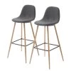 Norrwood Chaise de bar Nolite (lot de 2) - Gris foncé
