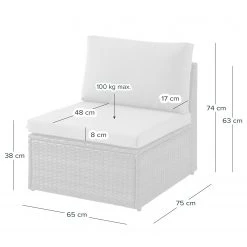 Jardi Fauteuil extérieur Paradise Lounge - Polyrotin / Nylon - Marron / Beige -Commodes enfant Soldes 1000134351 220908 500 SKETCH DETAILS P000000001000134351 sketch