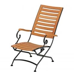 Jardi Chaise longue Tuscany - Acacia massif / Acier - Acacia / Noir -Commodes enfant Soldes 1000135903 190329 16505800035 GALLERYIMAGES P000000001000135903