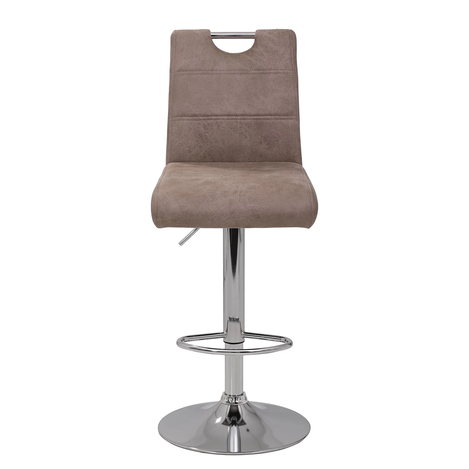 Loftscape Chaises de bar Mansfield (lot de 2) - Microfibre / Acier - Marron vintage 2 Loftscape Chaises de bar Mansfield (lot de 2) - Microfibre / Acier - Marron vintage – Image 2