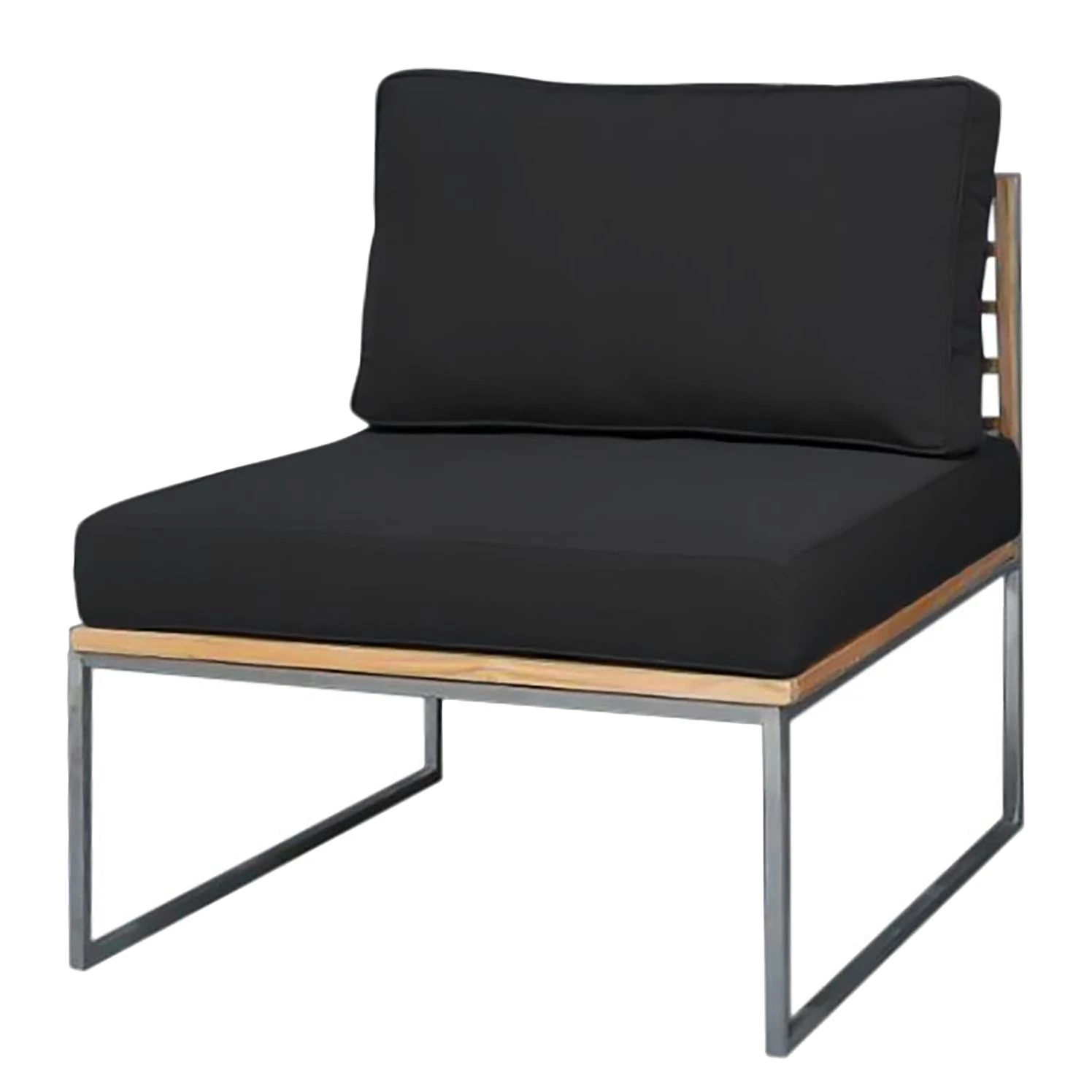 Studio Copenhagen Salon Teakline Exkl. II (5 éléments) - Tissu / Teck massif - Anthracite 2 Studio Copenhagen Salon Teakline Exkl. II (5 éléments) - Tissu / Teck massif - Anthracite – Image 2