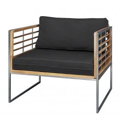 Studio Monroe Salon Teakline Exkl. (6 éléments) - Tissu / Teck massif - Anthracite -Commodes enfant Soldes 1000164537 190319 06170300023 GALLERYIMAGES P000000001000164537