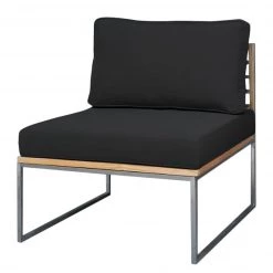 Studio Monroe Salon Teakline Exkl. (6 éléments) - Tissu / Teck massif - Anthracite -Commodes enfant Soldes 1000164537 190319 06170300027 GALLERYIMAGES P000000001000164537