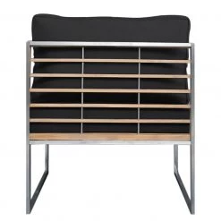 Studio Monroe Salon Teakline Exkl. (6 éléments) - Tissu / Teck massif - Anthracite -Commodes enfant Soldes 1000164537 190319 06170300029 GALLERYIMAGES P000000001000164537