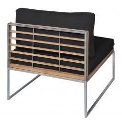 Studio Copenhagen Salon Teakline Exkl. VIII (6 éléments) - Teck massif / Tissu - Anthracite / Marron -Commodes enfant Soldes 1000164584 190321 08351300078 GALLERYIMAGES P000000001000164584