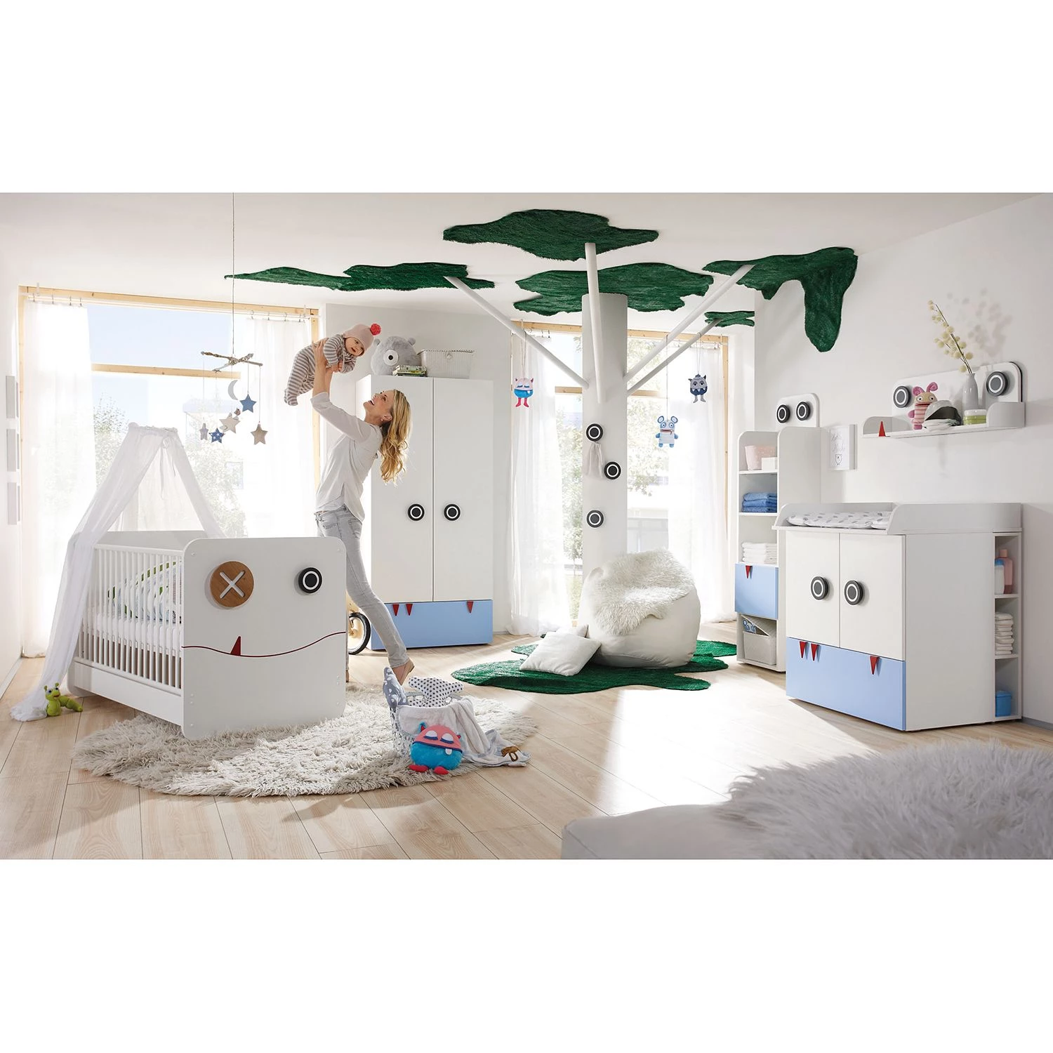 Now! by hülsta Commode hülsta now minimo II - Blanc / Bleu clair 2 Now! by hülsta Commode hülsta now minimo II - Blanc / Bleu clair – Image 2