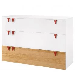 Now! by hülsta Commode hülsta now minimo V - Blanc / Marron clair