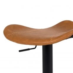 Tenzo Chaises de bar Zeb (lot de 2) - Imitation cuir / Métal - Noir / Marron -Commodes enfant Soldes 1000165505 190329 07103200003 GALLERYIMAGES P000000001000165505