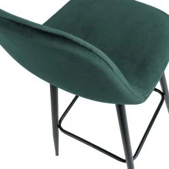 Jack & Alice Chaise de bar Sendo (lot de 2) - Velours/ Métal - Turquoise / Noir -Commodes enfant Soldes 1000172233 220315 033 DETAILS P000000001000172233