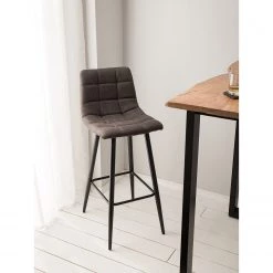 Ars manufacti Chaises de bar Donnell (lot de 2) - Microfibre/ Acier - Noir mat - Anthracite 13 Ars manufacti Chaises de bar Donnell (lot de 2) - Microfibre/ Acier - Noir mat - Anthracite -Commodes enfant Soldes 1000178088 200310 11100600007 MOOD DETAILS P000000001000178088 mood