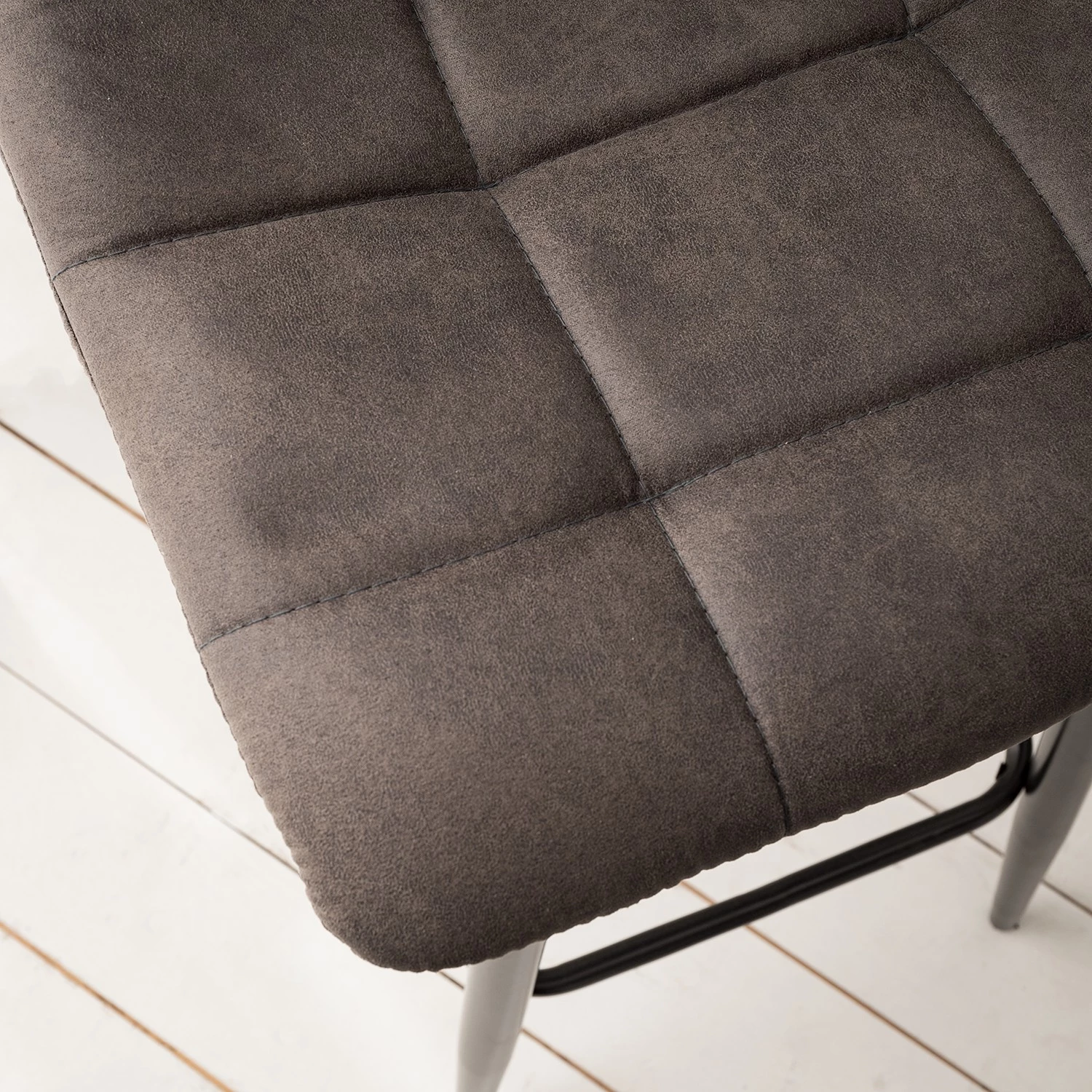 Ars manufacti Chaises de bar Donnell (lot de 2) - Microfibre/ Acier - Noir mat - Anthracite 10 Ars manufacti Chaises de bar Donnell (lot de 2) - Microfibre/ Acier - Noir mat - Anthracite – Image 10