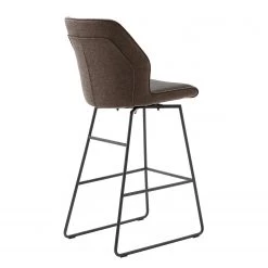 Fredriks Chaise de bar Macapa (lot de 2) - Imitation cuir / Tissé à plat - Anthracite - Marron -Commodes enfant Soldes 1000179025 190725 10291400080 DETAILS P000000001000179025