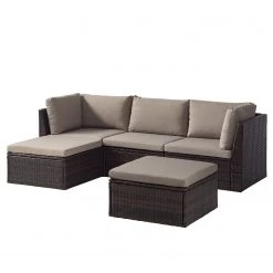 Jardi Salon Paradise Lounge I (5 éléments) - Polyrotin / Nylon - Marron / Beige