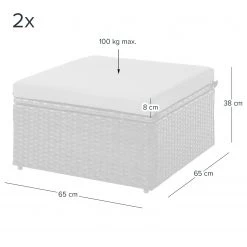 Jardi Salon Paradise Lounge I (5 éléments) - Polyrotin / Nylon - Marron / Beige -Commodes enfant Soldes 1000179704 220907 503 SKETCH DETAILS P000000001000179704 sketch