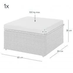 Jardi Salon Paradise Lounge (6 éléments) - Polyrotin / Nylon - Marron / Beige -Commodes enfant Soldes 1000179705 220907 503 SKETCH DETAILS P000000001000179705 sketch