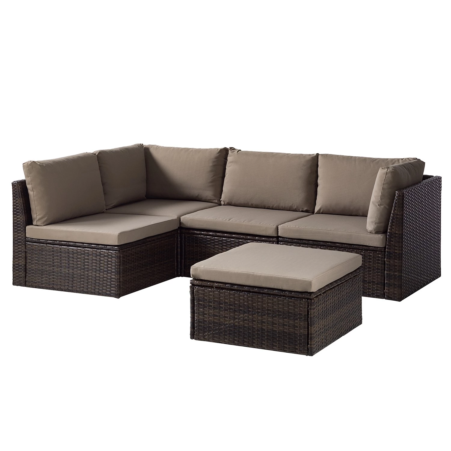 Jardi Salon Paradise Lounge II (5 éléments) - Polyrotin / Nylon - Marron / Beige 1 Jardi Salon Paradise Lounge II (5 éléments) - Polyrotin / Nylon - Marron / Beige