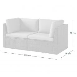 Jardi Salon Paradise Lounge (2 éléments) - Polyrotin / Nylon - Marron / Beige -Commodes enfant Soldes 1000179710 220907 500 SKETCH DETAILS P000000001000179710 sketch