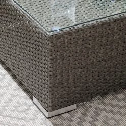 Jardi Salon Paradise Lounge II (4 éléments) - Tissu / Polyrotin - Anthracite / Marron -Commodes enfant Soldes 1000182807 200403 12312100009 DETAILS P000000001000182807