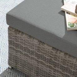 Jardi Salon lounge Le Vaux II (5 éléments) - Tissu / Polyrotin - Gris -Commodes enfant Soldes 1000182809 200403 12313900028 DETAILS P000000001000182809