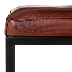 Ars manufacti Tabouret de bar Woodson - Cuir véritable / Métal -Marron cognac / Noir -Commodes enfant Soldes 1000183945 200206 07294400004 DETAILS P000000001000183945