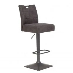 Loftscape Chaises de bar Topid (lot de 2) - Microfibre / Acier - Gris vintage / Gris -Commodes enfant Soldes 1000184869 190826 17314700084 DETAILS P000000001000184869