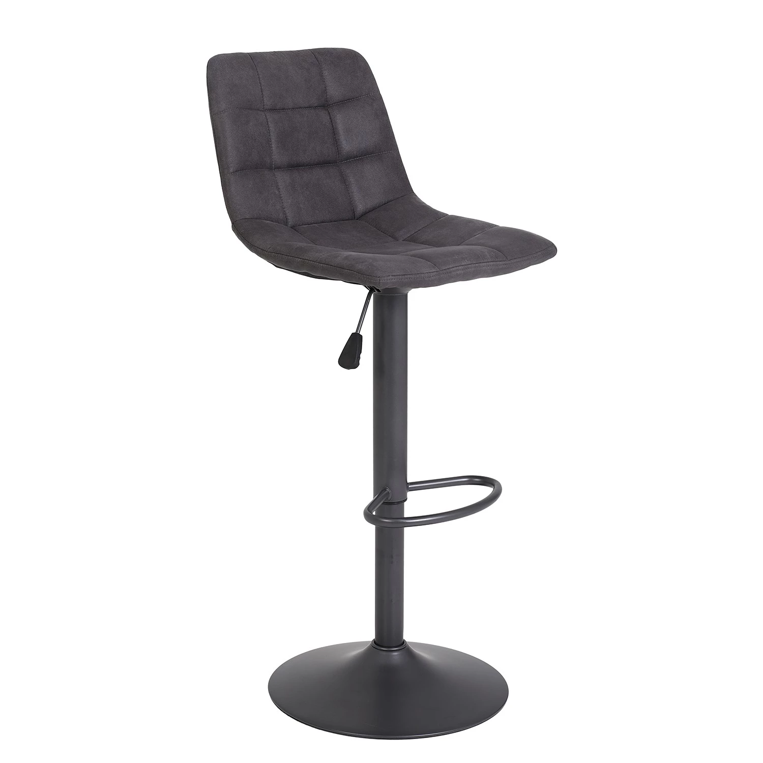 Loftscape Chaises de bar Sevid (lot de 2) - Microfibre / Acier - Anthracite - Noir vintage 4 Loftscape Chaises de bar Sevid (lot de 2) - Microfibre / Acier - Anthracite - Noir vintage – Image 4