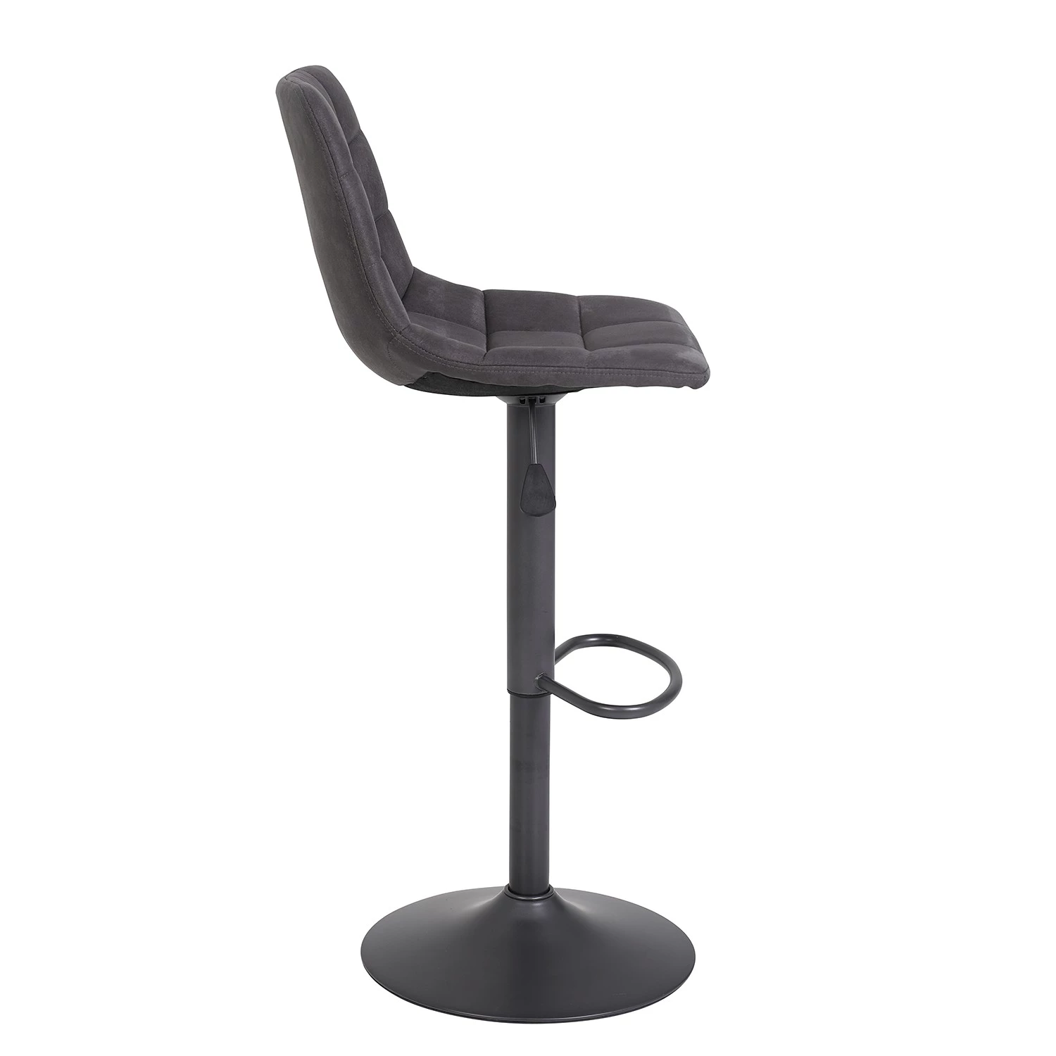 Loftscape Chaises de bar Sevid (lot de 2) - Microfibre / Acier - Anthracite - Noir vintage 5 Loftscape Chaises de bar Sevid (lot de 2) - Microfibre / Acier - Anthracite - Noir vintage – Image 5