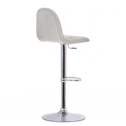 Loftscape Chaises de bar Jenkins (lot de 2) - Tissu / Métal - Chêne - Gris - Chrome brillant -Commodes enfant Soldes 1000189813 191119 12531100196 DETAILS P000000001000189813