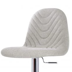 Loftscape Chaises de bar Jenkins (lot de 2) - Tissu / Métal - Chêne - Gris - Chrome brillant -Commodes enfant Soldes 1000189813 191119 12531100197 DETAILS P000000001000189813