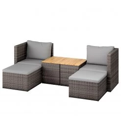 Jardi Ensemble lounge Roizy (6 éléments) - Polyrotin / Tissu - Gris / Acacia 26 Jardi Ensemble lounge Roizy (6 éléments) - Polyrotin / Tissu - Gris / Acacia -Commodes enfant Soldes 1000197007 200505 14290600003 DETAILS P000000001000197007