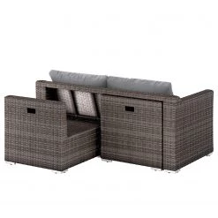 Jardi Ensemble lounge Lenax (4 éléments) - Polyrotin / Tissu - Gris / Beige -Commodes enfant Soldes 1000197021 200505 12221700003 DETAILS P000000001000197021