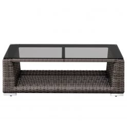 Jardi Ensemble lounge Lenax (4 éléments) - Polyrotin / Tissu - Gris / Beige -Commodes enfant Soldes 1000197021 200505 12221700010 DETAILS P000000001000197021