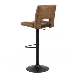 Roomscape Chaises de bar Selina (lot de 2) - Microfibre / Métal - Marron vintage / Noir mat -Commodes enfant Soldes 1000202037 200212 11145500031 DETAILS P000000001000202037