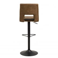 Roomscape Chaises de bar Selina (lot de 2) - Microfibre / Métal - Marron vintage / Noir mat -Commodes enfant Soldes 1000202037 200212 11145500032 DETAILS P000000001000202037