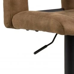 Roomscape Chaises de bar Selina (lot de 2) - Microfibre / Métal - Marron vintage / Noir mat -Commodes enfant Soldes 1000202037 200212 11145500034 DETAILS P000000001000202037