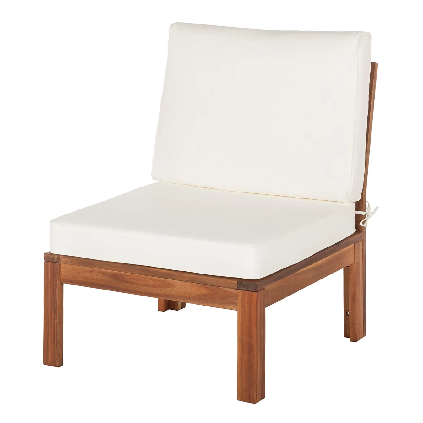 Jardi Salon de détente Lexi I (4 éléments) - Tissu / Acacia massif - Blanc cassé / Marron 4 Jardi Salon de détente Lexi I (4 éléments) - Tissu / Acacia massif - Blanc cassé / Marron – Image 4